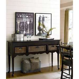  Paula Deen Down Home Sideboard with Baskets in Molasses 