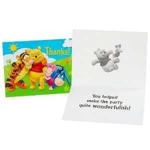  Lets Party By Hallmark Disney Pooh and Friends Thank You Cards 