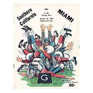  Orange Bowl October 28, 1966 USC vs. Miami Program Sports 