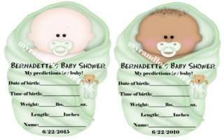   PARTY FAVOR BABY PREDICTION CARD GAME SHAPED LIKE BABY CUTE  