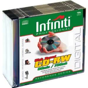  Infiniti CD RW 700mb High Speed 12x 10pk Slim Jewel 