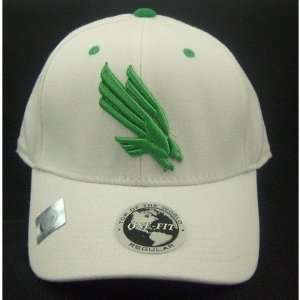  North Texas Mean Green NCAA Adult White Wool 1 Fit Hat 