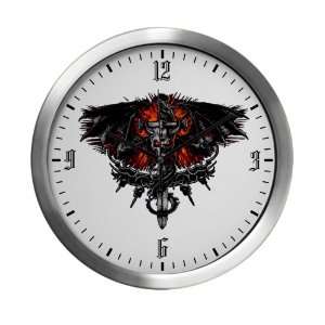  Modern Wall Clock Dragon Sword with Skulls and Chains 