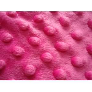 Minky Cuddle Dimple Dot Hot Pink Fuschia 58 to 60 Inch Fabric By the 
