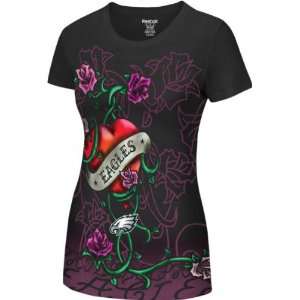   Shirt Reebok Black Thorny Rose Womens T Shirt