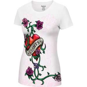   Shirt Reebok NFL White Thorny Rose Womens T Shirt