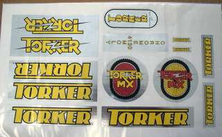 Torker BMX Decals Set Retro OLD SCHOOL stickers new  