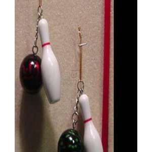  BOWLING PIN & BALL ORNAMENT, SET OF 2 ASSORTED   Christmas Ornament 