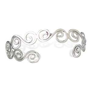  Thin Polished Swirl Cuff Jewelry