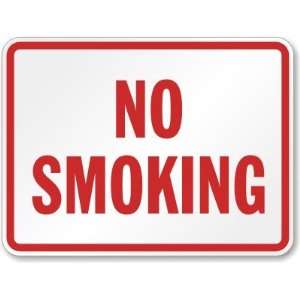 No Smoking (red letters) with border High Intensity Grade Sign, 24 x 