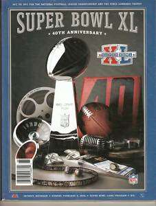 Super Bowl XL 40th Anniversary GameDay Program  