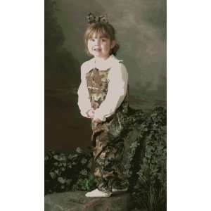   Camo Long Bubble Overalls w/Tail Bow & Emblem