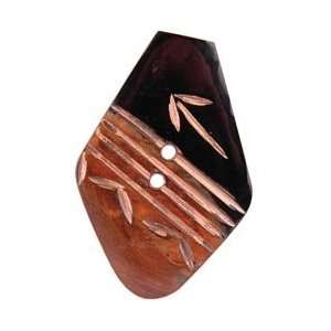  Vision Trims Handmade Horn Button Diamond Striped 1776; 3 