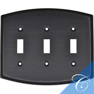 Oil Rubbed Bronze Triple Toggle Switch Wall Plate  