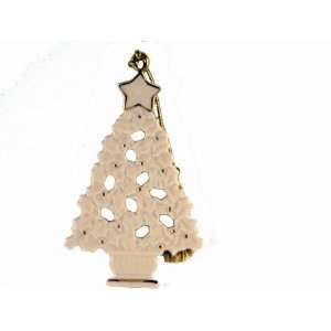  Lenox Annual Dated Christmas Pierced Tree Ornament Flat 