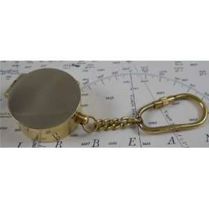  Solid Brass Compass Key Chain