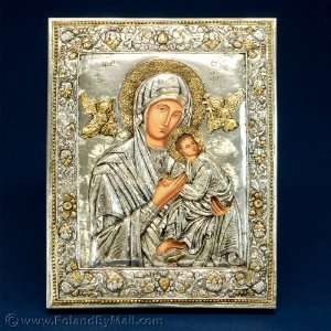  Silver Plated Icon   Our Lady of Perpetual Help #1