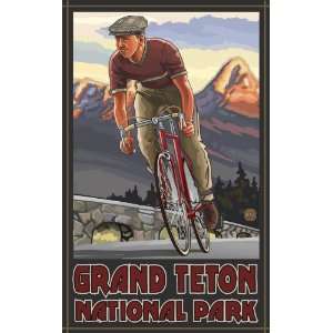 Northwest Art Mall Grand Teton National Park Downhill Biker Artwork by 