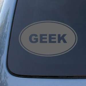  GEEK   Vinyl Car Decal Sticker #1515  Vinyl Color Silver 