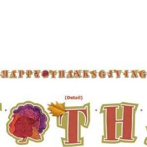  Happy Thanksgiving Pilgrim Letter Banner 9 1/2ft Toys 