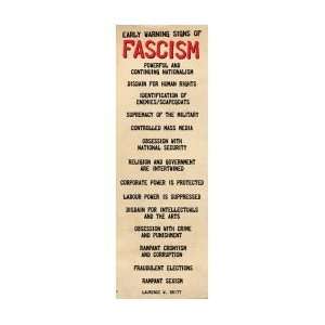  Educational Posters Early Warning Signs Of Facism 