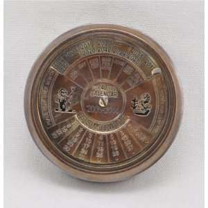  Antique maritime brass Compass nautical calendar 40 yrs 