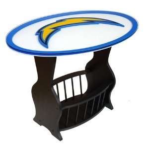  San Diego Chargers Glass End Table