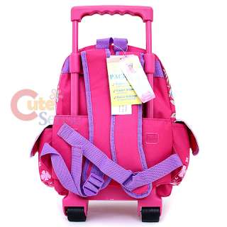 Disney Princess w Tiana Toddler School Roller Backpack Rolling Pink 