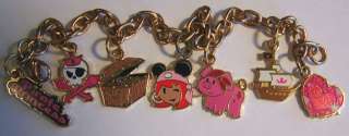 Disney Pirate Princess Charm Bracelet with 7 Cute Charms   New on Card 