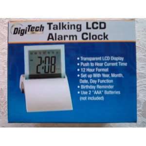  DigiTech Talking LCD Alarm Clock Electronics