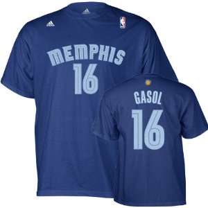  Pau Gasol adidas Name and Number Memphis Grizzlies T Shirt 