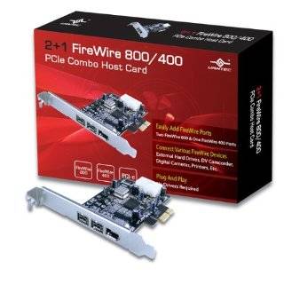 Inc Firewire 800 3 Port Pcie Plug in card   PCI Express x1   IEEE 1394 