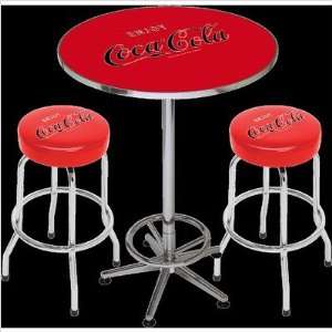  Coca Cola Licensed Pub Table Set Furniture & Decor