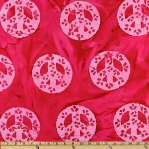   Signs Batik Pink/Lt. Pink Fabric By The Yard Arts, Crafts & Sewing