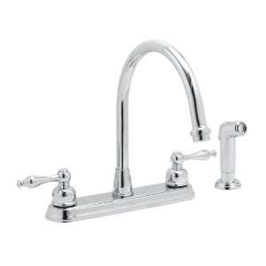  Oak Brook Hi Rise Two Handle Kitchen Faucet with Spray in 