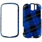 HTC T Mobile myTouch 3G Slide Blue / Yellow Flannel Snap On Protector 