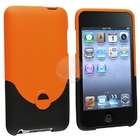   Rubber Coated Case for Apple iPod Touch 2nd / 3rd Gen, Orange / Black