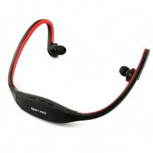   Headset Sports  Music Player Tf Card Slot Red 