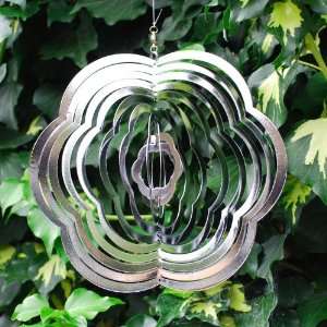   Flower Shaped Steel Windspinner For The Garden Patio, Lawn & Garden