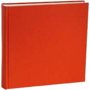   Extra Large Bound Linen Photo Album, Cream Pages, Orange 