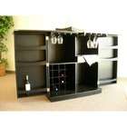 Proman Steamer Trunk Bar Cabinet in Ebony