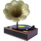 Pyle Home PNGTT1R Classic Horn Phonograph/Turntable with USB To PC 