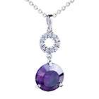 Pugster Amethyst Pendant Necklace