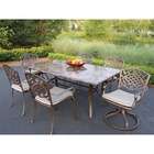   Living Stone Art Mississippi Seven Piece Dining Set with Swivel Chairs