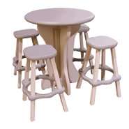   Accents 5 piece Bistro Table and Bar Stools   Taupe 