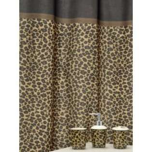 Famous Home Fashions Leopard Bath Accessory Set, Brown, 16 Piece at 
