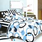 Blancho Bedding [Artistic Blue] Luxury 4PC Mini Bed In A Bag Combo 