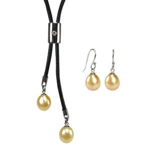  Necklace    Plus Teardrop Necklace Earring Set, and Pearl 