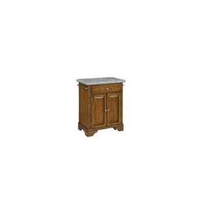  Kitchen Cart with Gray Granite Top on Oak Cabinet   by 