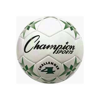  Green / White Synthetic Leather Soccer Ball from Olympia 